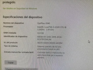 Ordenador Dell OptiPlex 3040 + Pantalla HP2009v 