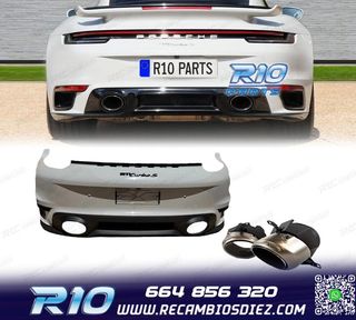 PARAGOLPES TRASERO PORSCHE 911 CARRERA 992 19-23 LOOK TURBO