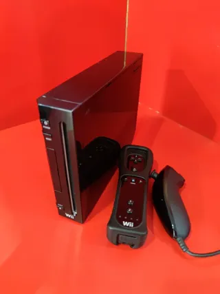 Nintendo Wii Negra + Mando + Nunchuk