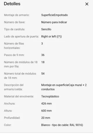 Puerta cuadro Schneider Pragma 3 filas