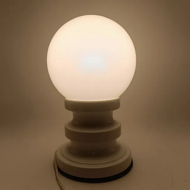 Lámpara Mesa Vidrio Años 70