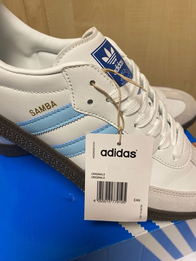 Adidas Samba Blanco Alumina Azul
