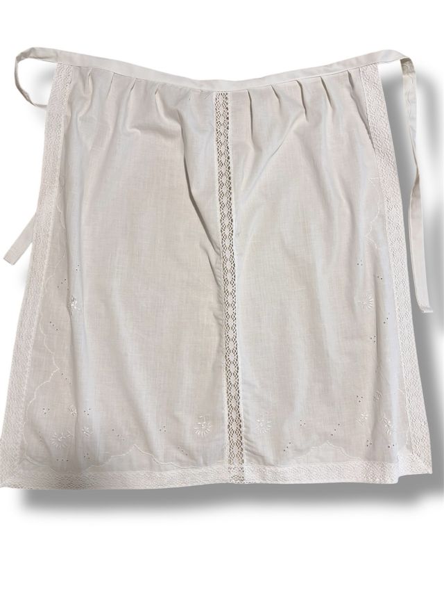 Delantal Huertana 1930 Blanco