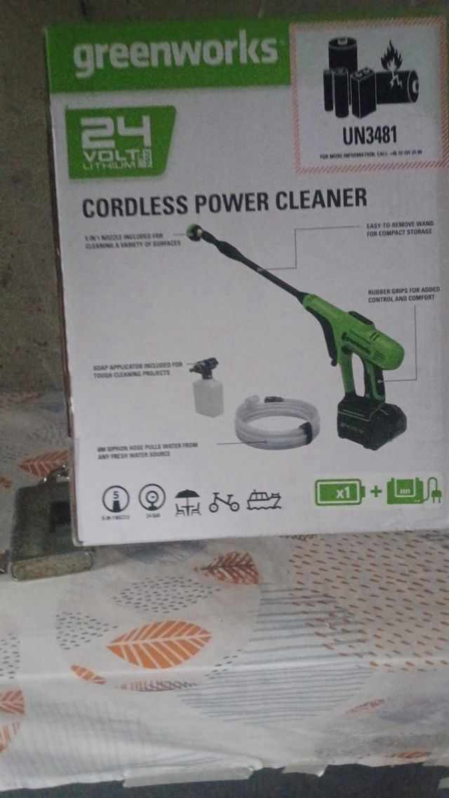 Idropulitrice a Batteria Greenworks 24V 4Ah 180L/h