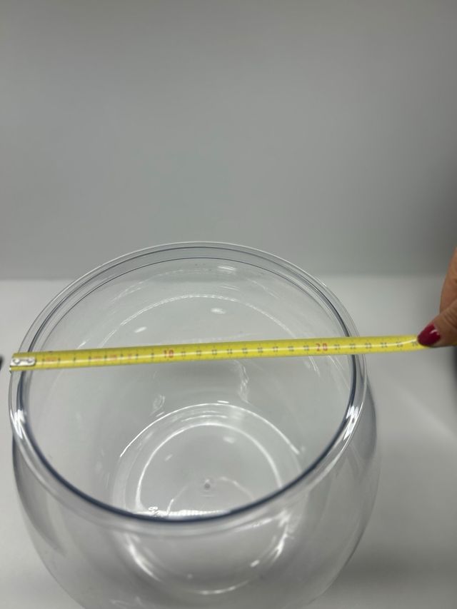 Pecera redonda grande transparente