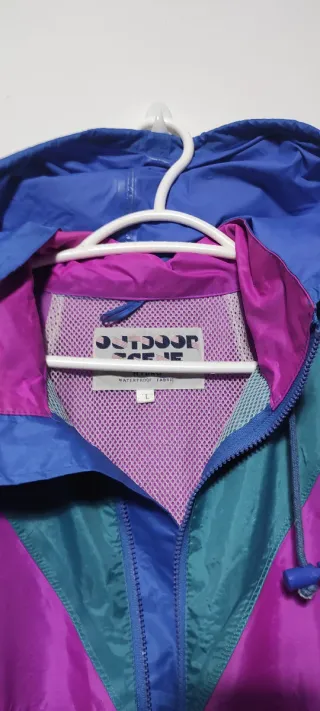 Chubasquero vintage. Cortavientos 80s 90s.