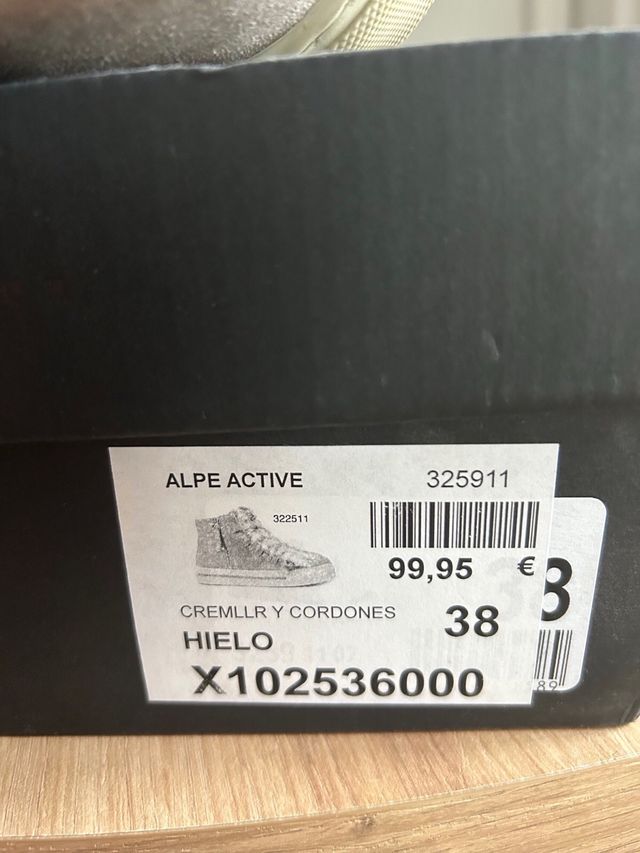 Botines Alpe Beige/Gris Talla 38