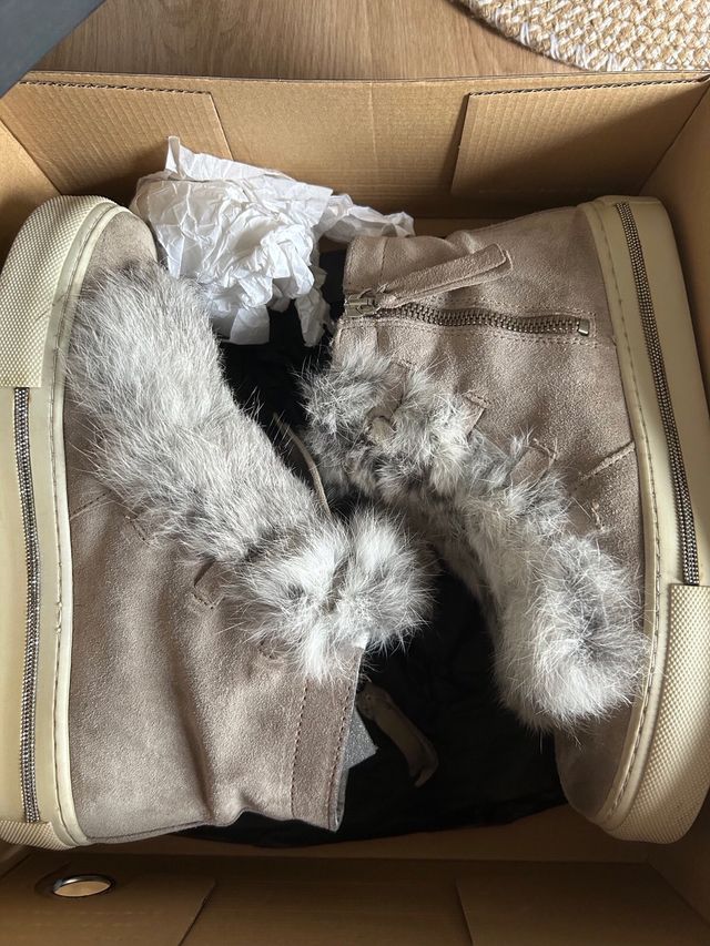 Botines Alpe Beige/Gris Talla 38