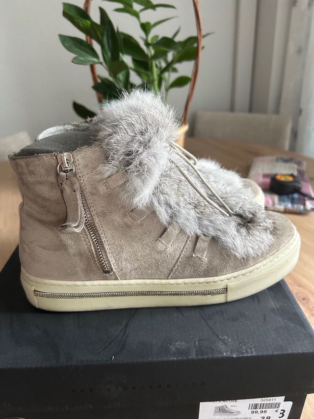 Botines Alpe Beige/Gris Talla 38