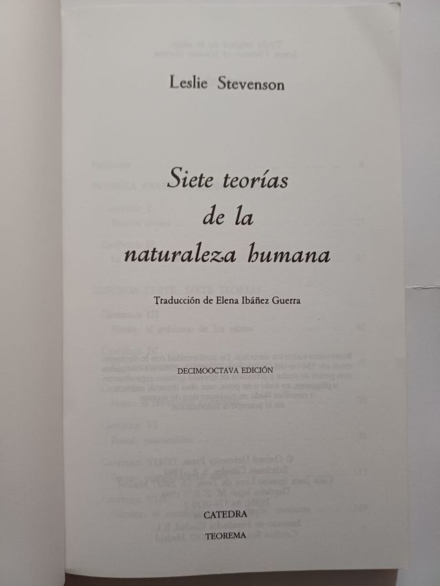 Siete teorías de la naturaleza humana