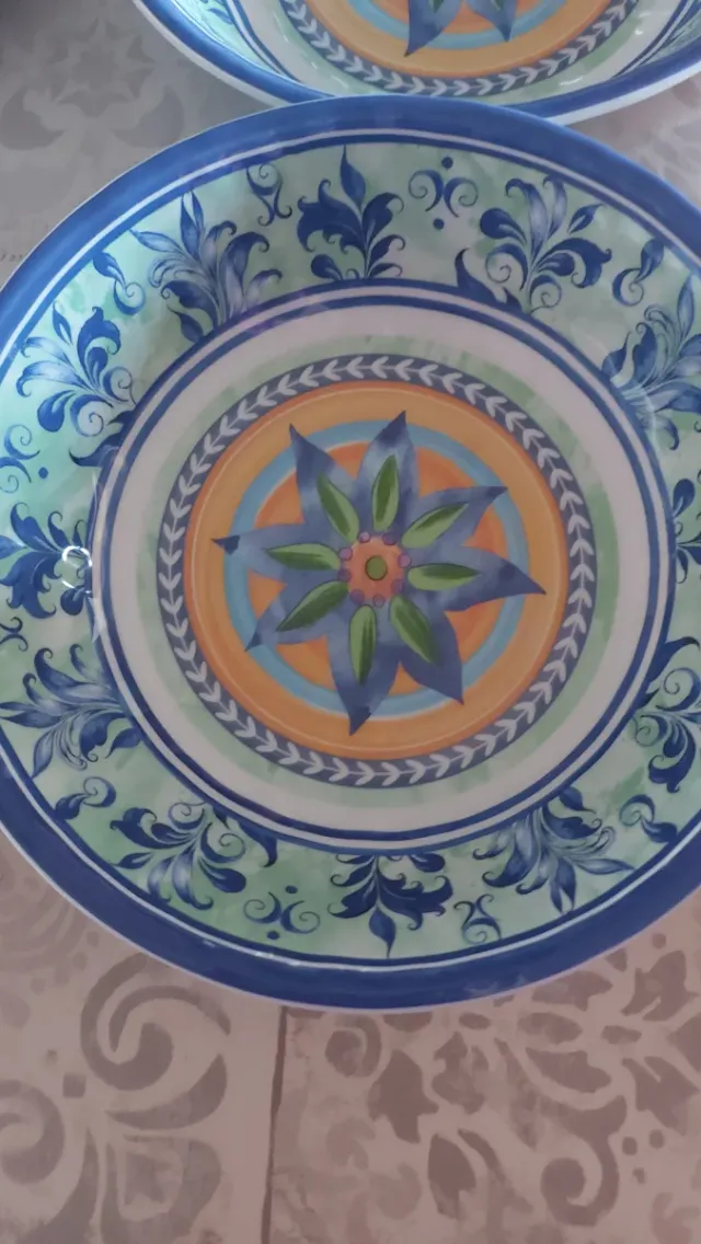 Set 4 Piatti Melamina Decorati