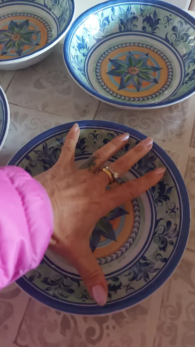 Set 4 Piatti Melamina Decorati