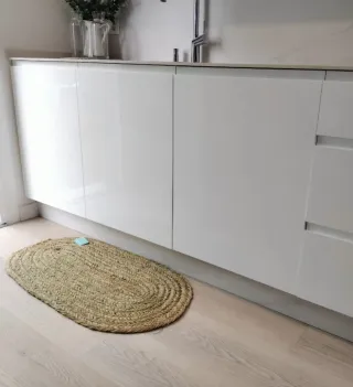 Tappeto Ovale in Esparto Naturale Stile Boho