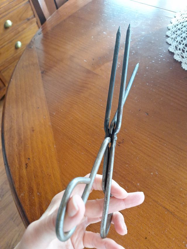 Pinzas antiguas para rizar pelo - Años 40