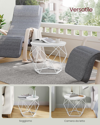 Tavolino da CaffÈ Rotondo, Set di 2 Tavolini ad In