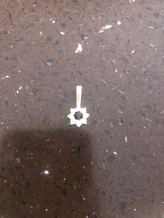 Colgante Plata con Circonita Negra y blancas