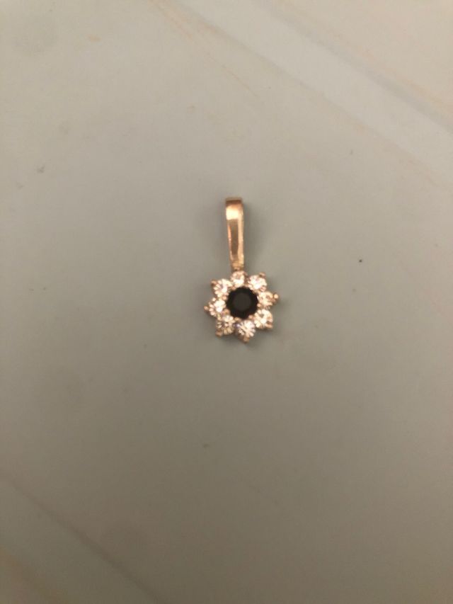 Colgante Plata con Circonita Negra y blancas