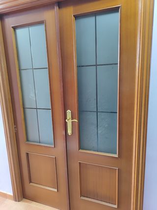 11 Puertas de Paso Madera con/sin Cristal