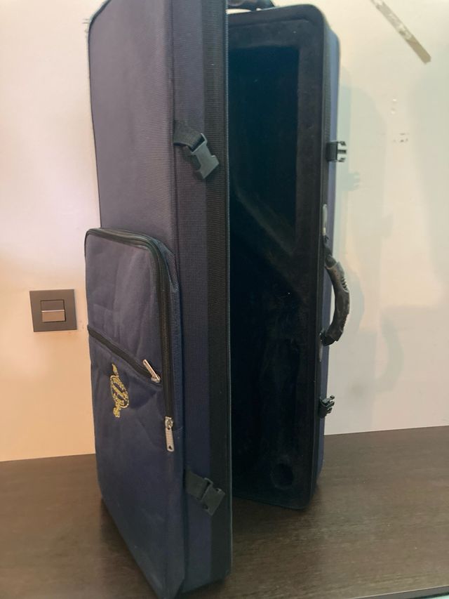 Funda estuche mochila rígida para saxofón tenor