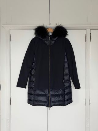 Parka RRD azul marino capucha pelo talla 40