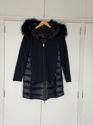 Parka RRD azul marino capucha pelo talla 40