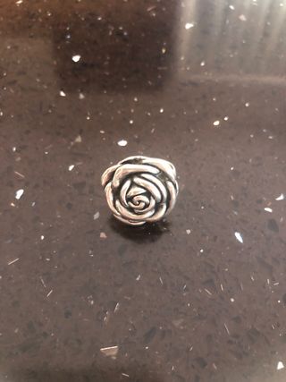 Anillo Plata Diseño Rosa número 7