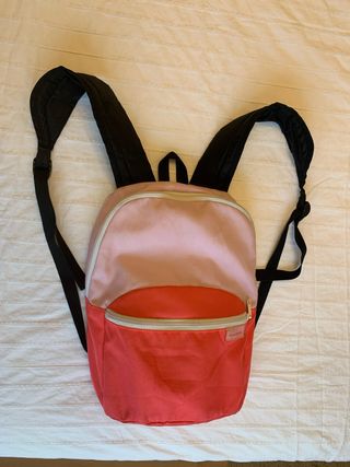 Mochila pequeña naranja y rosa