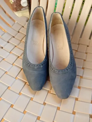 Scarpe in pelle blu tacco 37