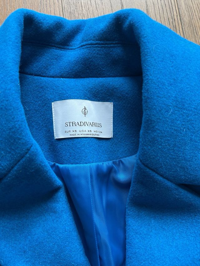 Cappotto donna blu doppio petto