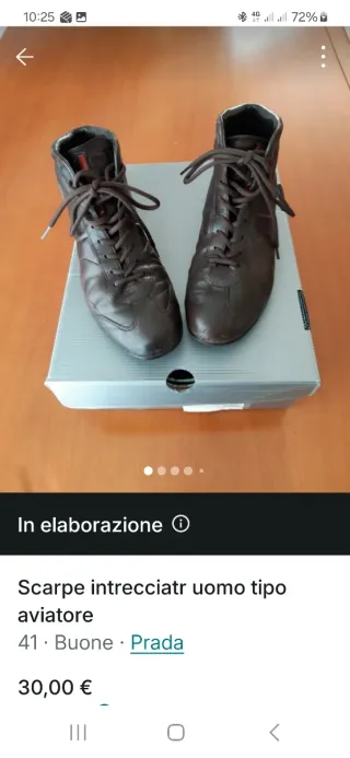 Scarpe Prada uomo stringate marroni 41