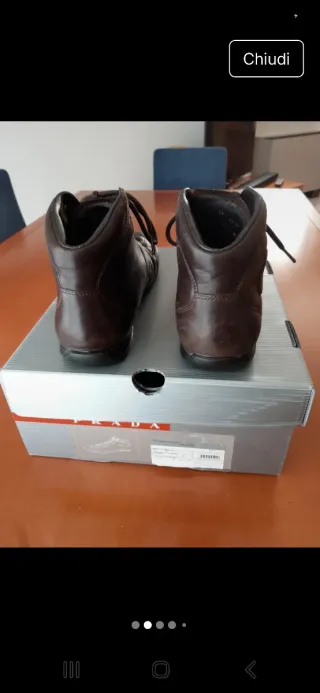 Scarpe Prada uomo stringate marroni 41