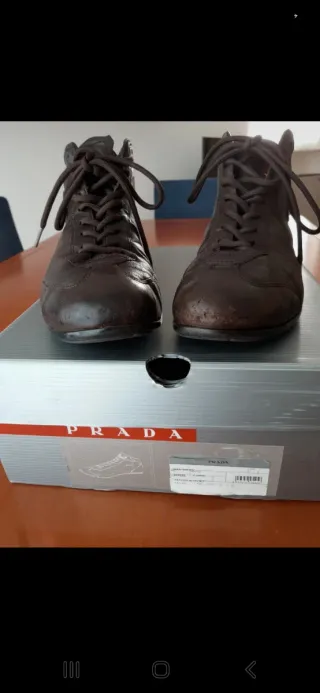 Scarpe Prada uomo stringate marroni 41