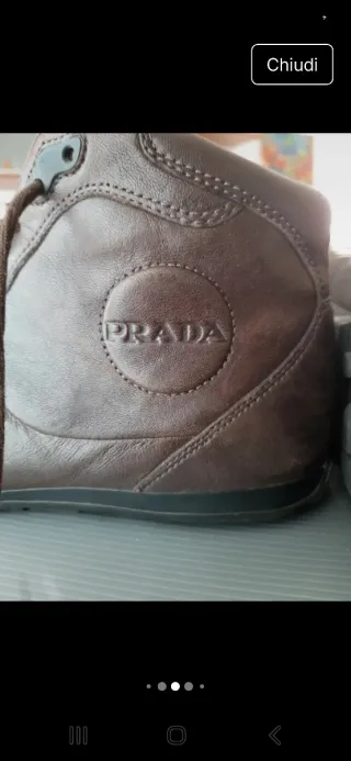 Scarpe Prada uomo stringate marroni 41