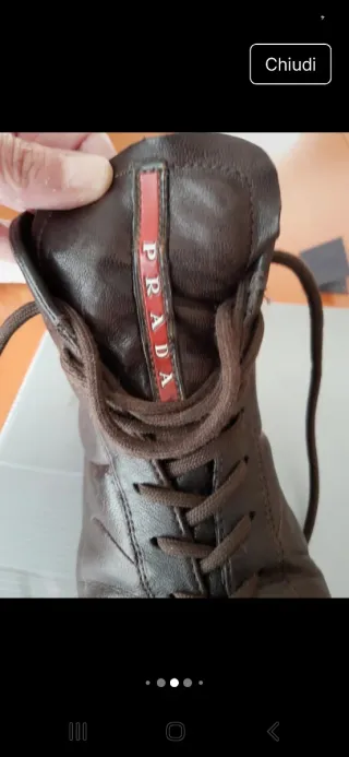 Scarpe Prada uomo stringate marroni 41
