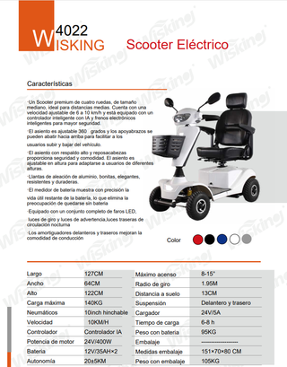 Scooter eléctrico movilidad grande todoterreno