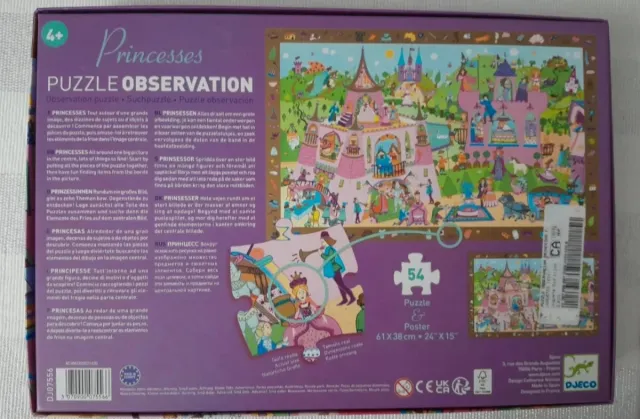 Puzzle Djeco Observación Princesas 54 piezas