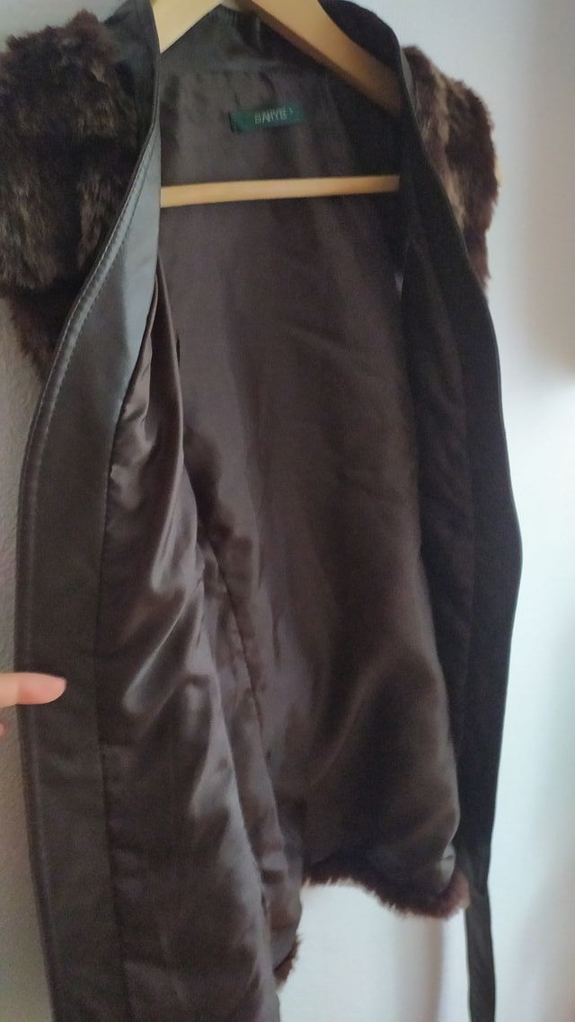 Chaleco de piel y pelo, mujer, talla L