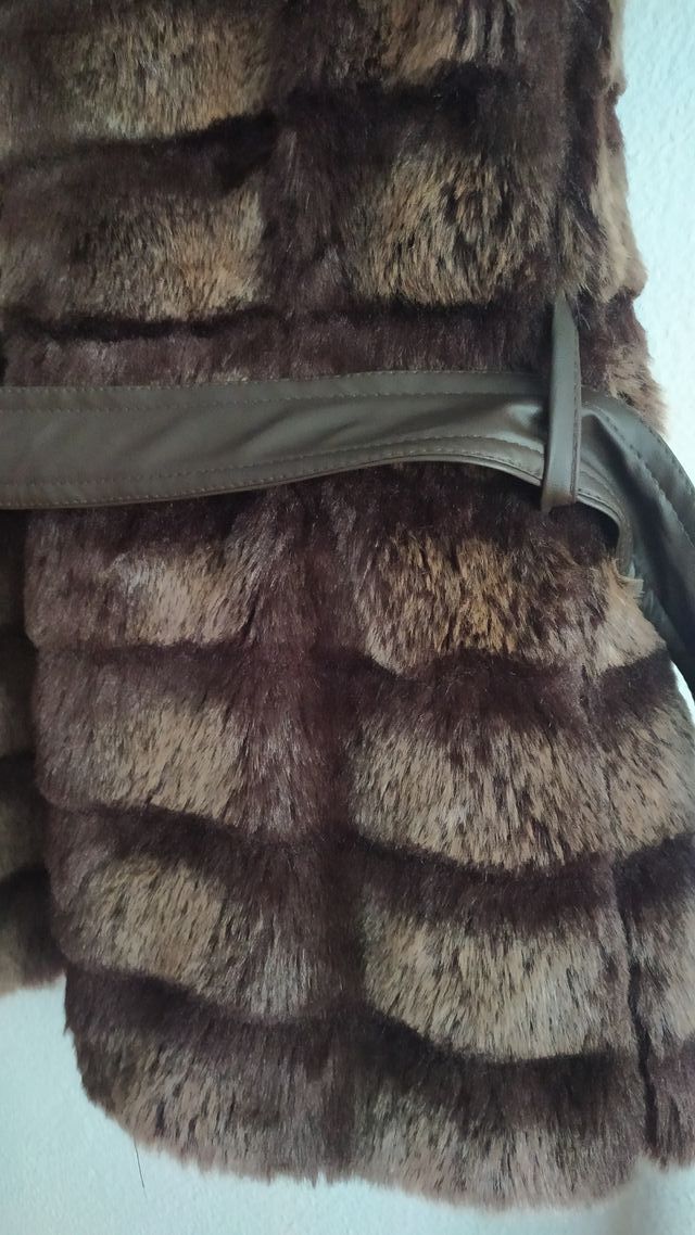 Chaleco de piel y pelo, mujer, talla L