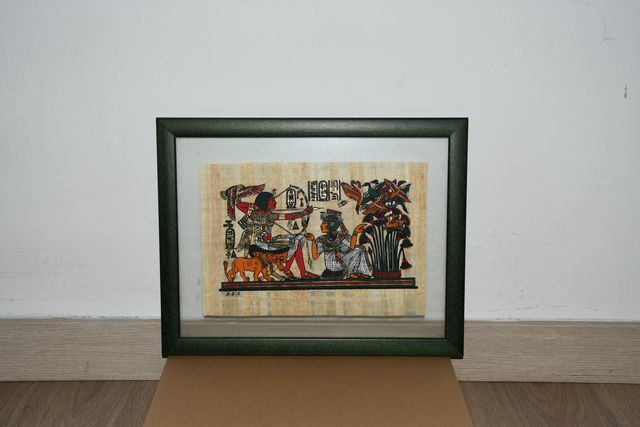 Cuadro Papiro Egipcio Doble Cristal