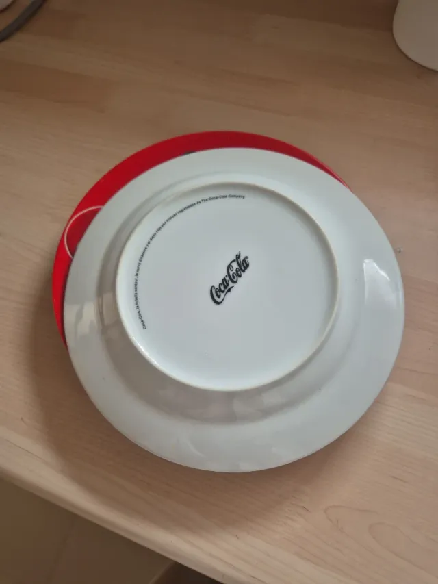 3 Platos Coca-Cola Vintage Mujer y Perro