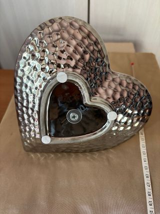 Portaoggetti a forma di cuore in metallo