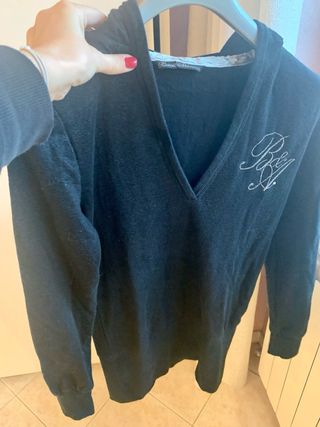 Felpa Baci & Abbracci Lurex Nera TG L