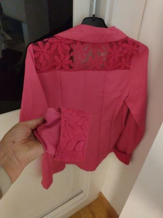 Chaqueta de fiesta rosa talla S