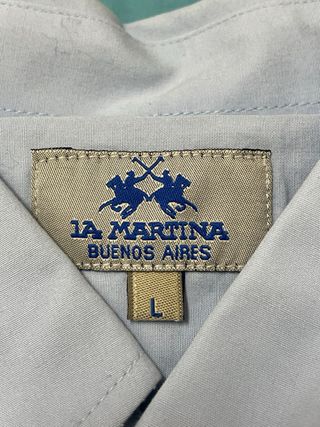 Camisa La Martina Azul y Dorada