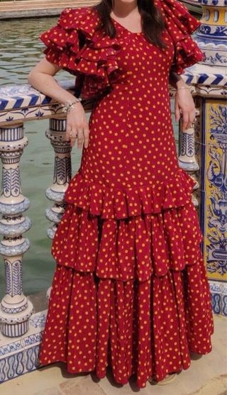 Vestido Sevillana Polka Rojo