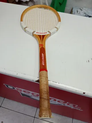 Raqueta Tenis Dunlop Madera Vintage