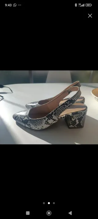 Zapatos tacón serpiente slingback