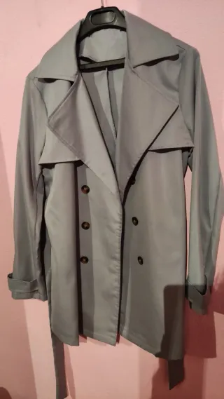 Trench azul fino Talla S