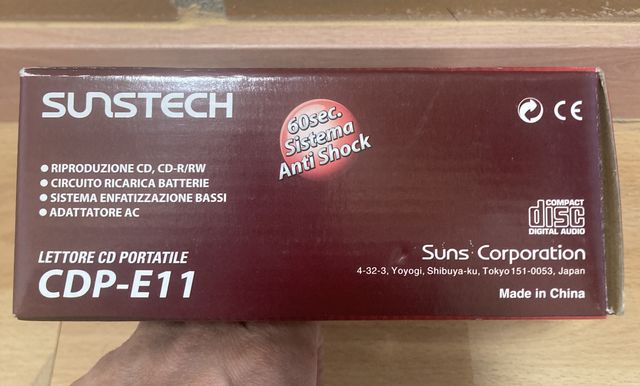 Reproductor CD Portátil Sunstech CDP-E11