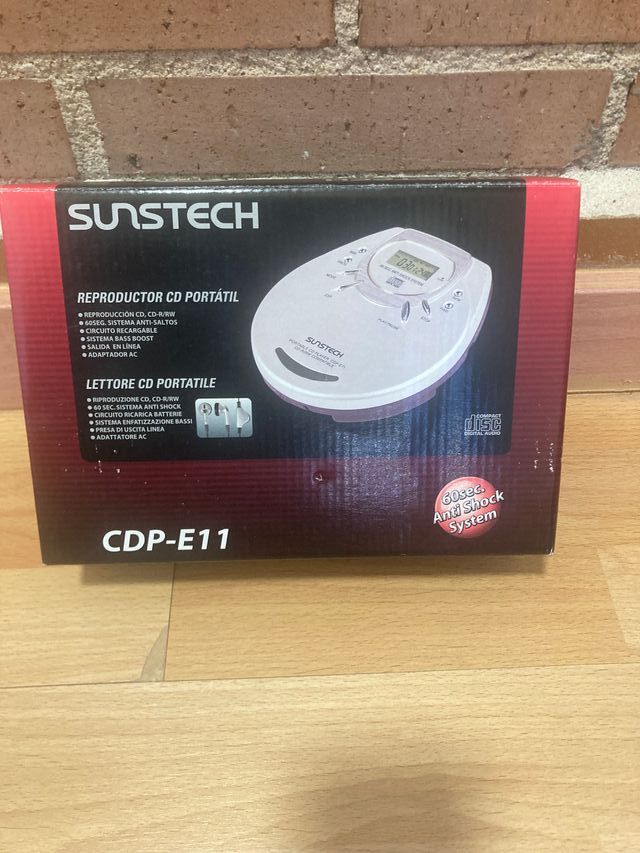 Reproductor CD Portátil Sunstech CDP-E11